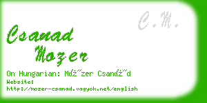 csanad mozer business card